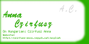 anna czirfusz business card